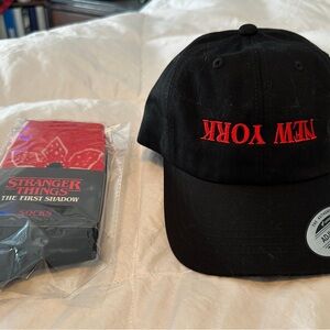 Black New York Cap & Sock- Stranger Things “The 1st Shadow”- Broadway in NYC